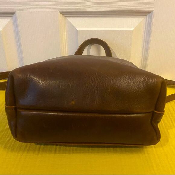 Portland Leather Goods Brown Crossbody Tote Handbag - Picture 6 of 8